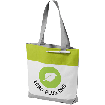Customized Shopper Bags for Fairs with Matching Pen and Handles