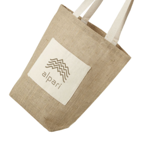 Shopper JUTA design Nature con tasca frontale in Cotone con Manici Lunghi