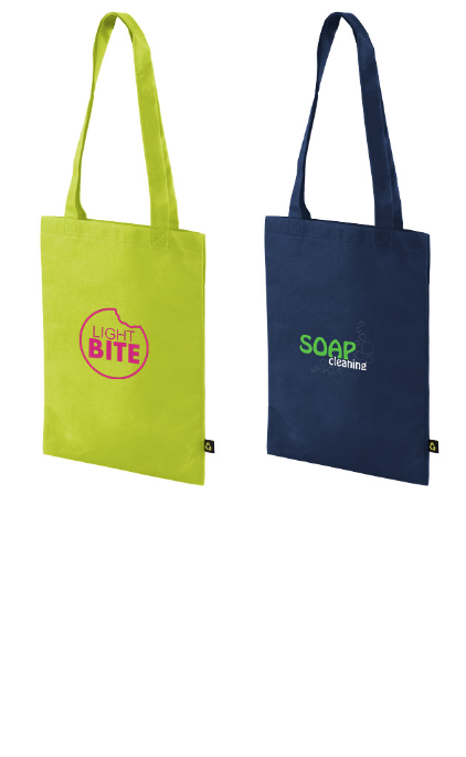 Borsa Shopper Small riciclabile ideale per Eventi Promozionali, fai circolare il tuo logo! Manici lunghi 30 cm Disponibile in tanti colori!