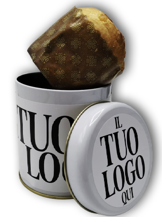 Mini panettone in latta personalizzata a colori