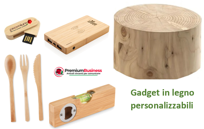 Articoli e gadget in legno 