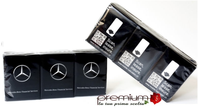 PACCHETTI DI FAZZOLETTI  PERSONALIZZATI TODO modo, ecologico personalizzato made in Italy