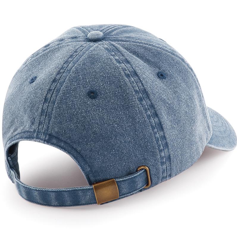 Cappello 6 pannelli in 100% Jeans VINTAGE pettinato