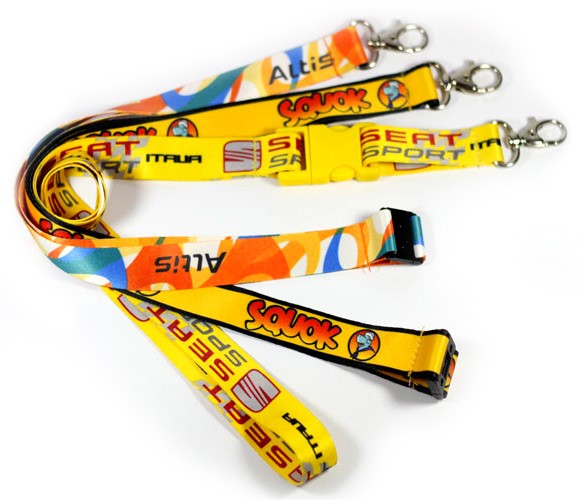 ECO-Lanyard, in poliestere 100% riciclato, stampa a colori fronte + retro.