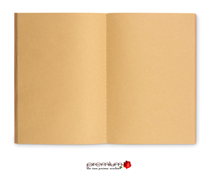 Quaderno notes sostenibile, formato  A5 con copertina riciclata e fogli in carta riciclati da 70 gr.