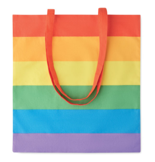 SHOPPER da 200gr in COTONE con Design Arcobaleno