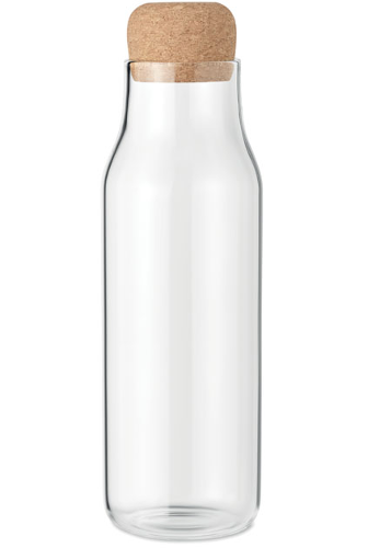 Bottiglia da 1 litro: in vetro borosillicato e tappo in sughero