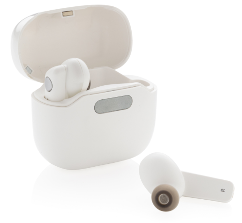 Auricolari wireless in scatola sterilizzatrice UV-C: gadget personalizzabile con tampografia