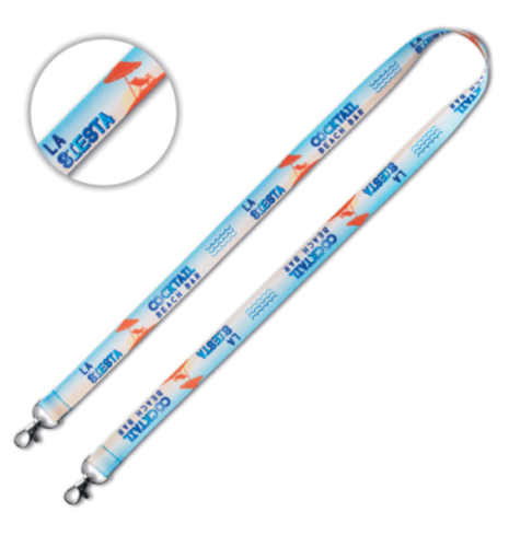 Lanyard con stampa in sublimazione personalizzabile e 2 ganci in metallo