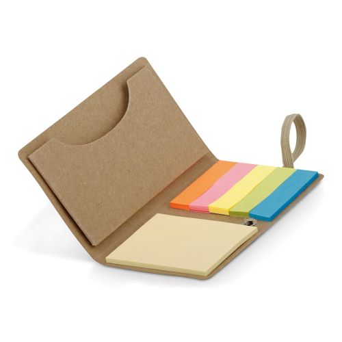 Block notes adesivo con copertina rigida di un colore a scelta e personalizzabile
