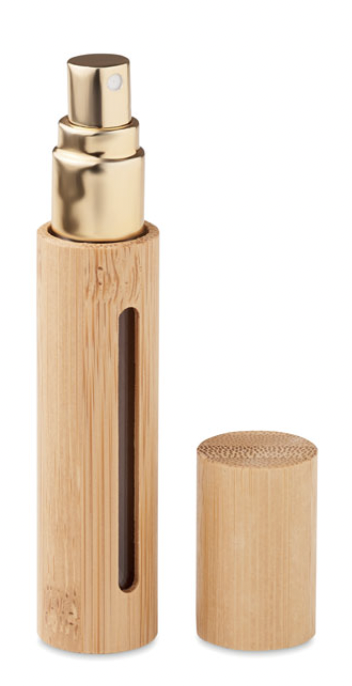 Mini atomizzatore ricaricabile per profumi con involucro in bamboo