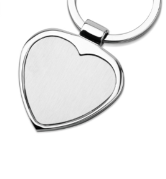 Portachiavi in metallo a forma di cuore personalizzabile