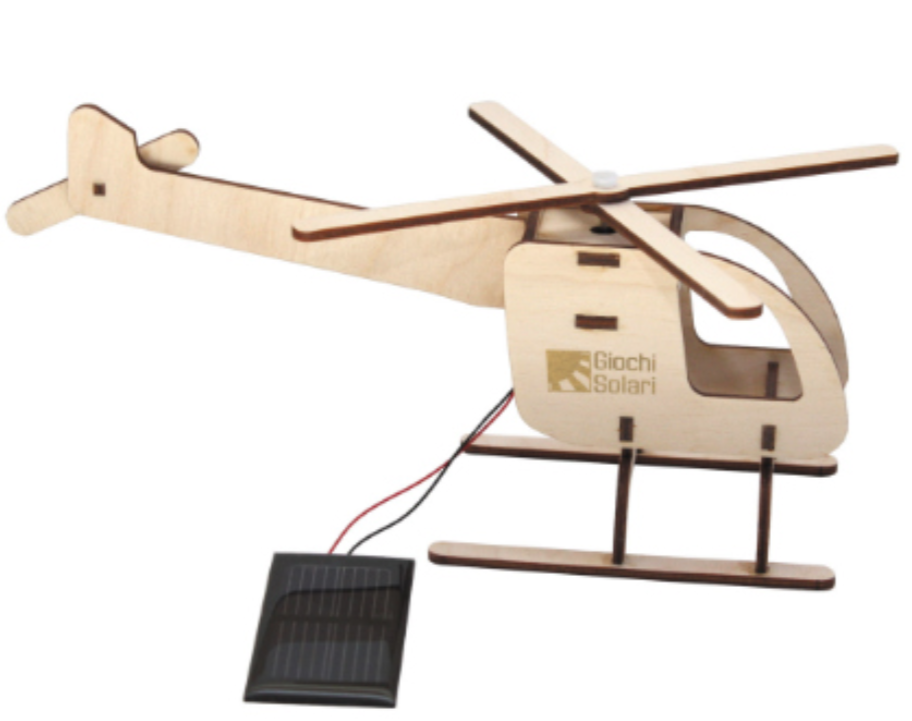 Elicottero KIT in legno da essemblare, personalizzabile incisione laser