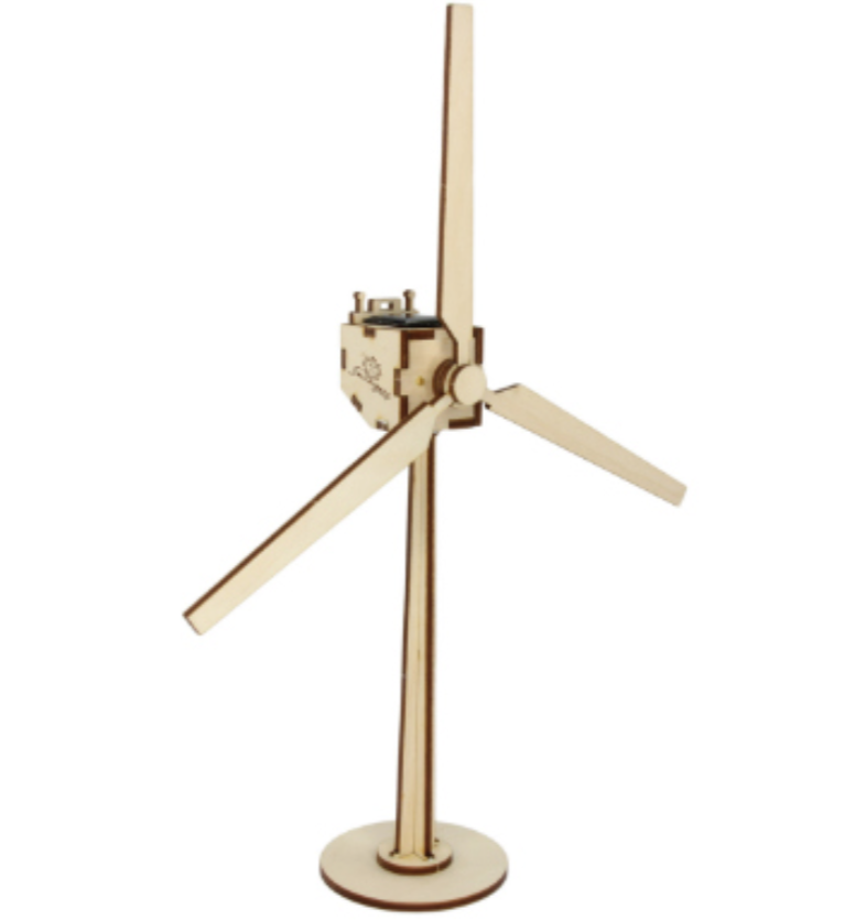 Generatore eolico, kit montaggio in legno, articolo da collezione, personalizzabile